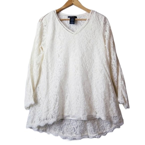 Style & Co. Lace Blouse - Picture 1 of 7